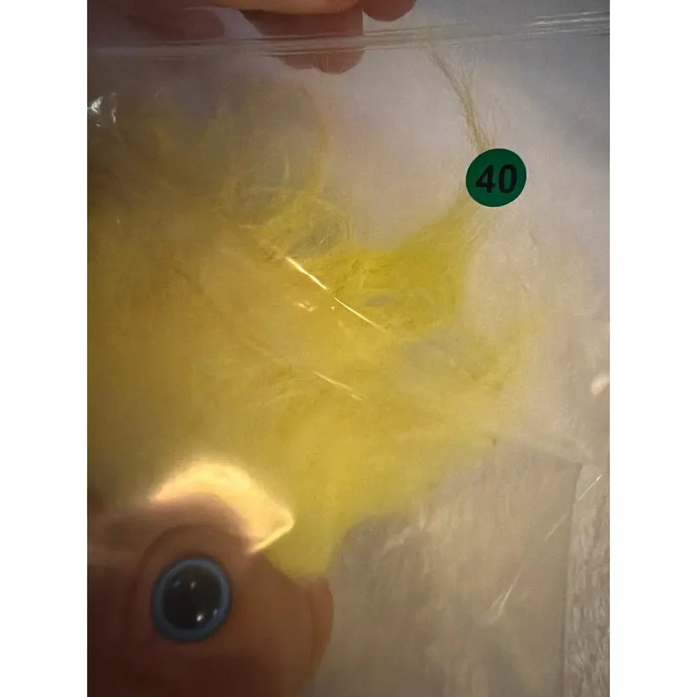 Vintage Russ Troll Doll Yellow Hair Blue Eyes Black Jacket 5